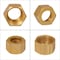Everflow 1/2" O.D. Brass Nut for Compression Pipe Fittings C61-12 - alternate 2